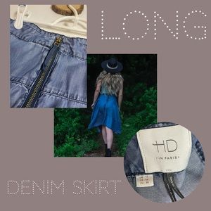 SALE&Discounted shipping!! HD in Paris Denim asymmetrical knee length skirt